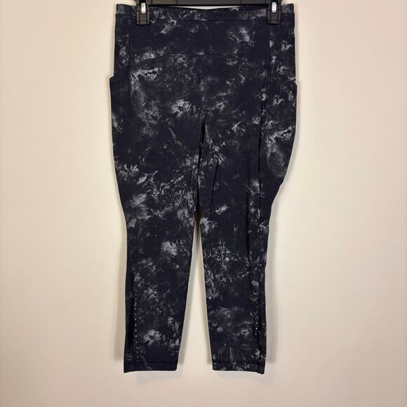 Lululemon Women's Swift Speed High Rise Crop Aquila Black Multi 8 - Picture 1 of 7